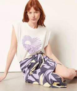 Langer Rock Mit Print LILA 9 Langer Rock Mit Print LILA -Jane Kleidung Geschaft 654012407 c