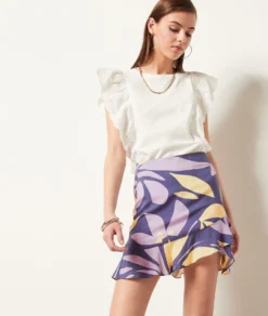 Kurzer Rock Mit Print LILA