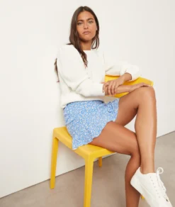 Rock Mit Print Und Volants BLAU -Jane Kleidung Geschaft 654014411 c