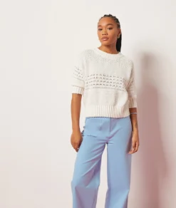 Swan Weit Geschnittene Hose, 100 % Baumwolle HIMMELBLAU -Jane Kleidung Geschaft 654015622 c