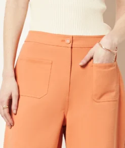 Swan Weit Geschnittene Hose, 100 % Baumwolle PFIRSICH -Jane Kleidung Geschaft 654015666 b