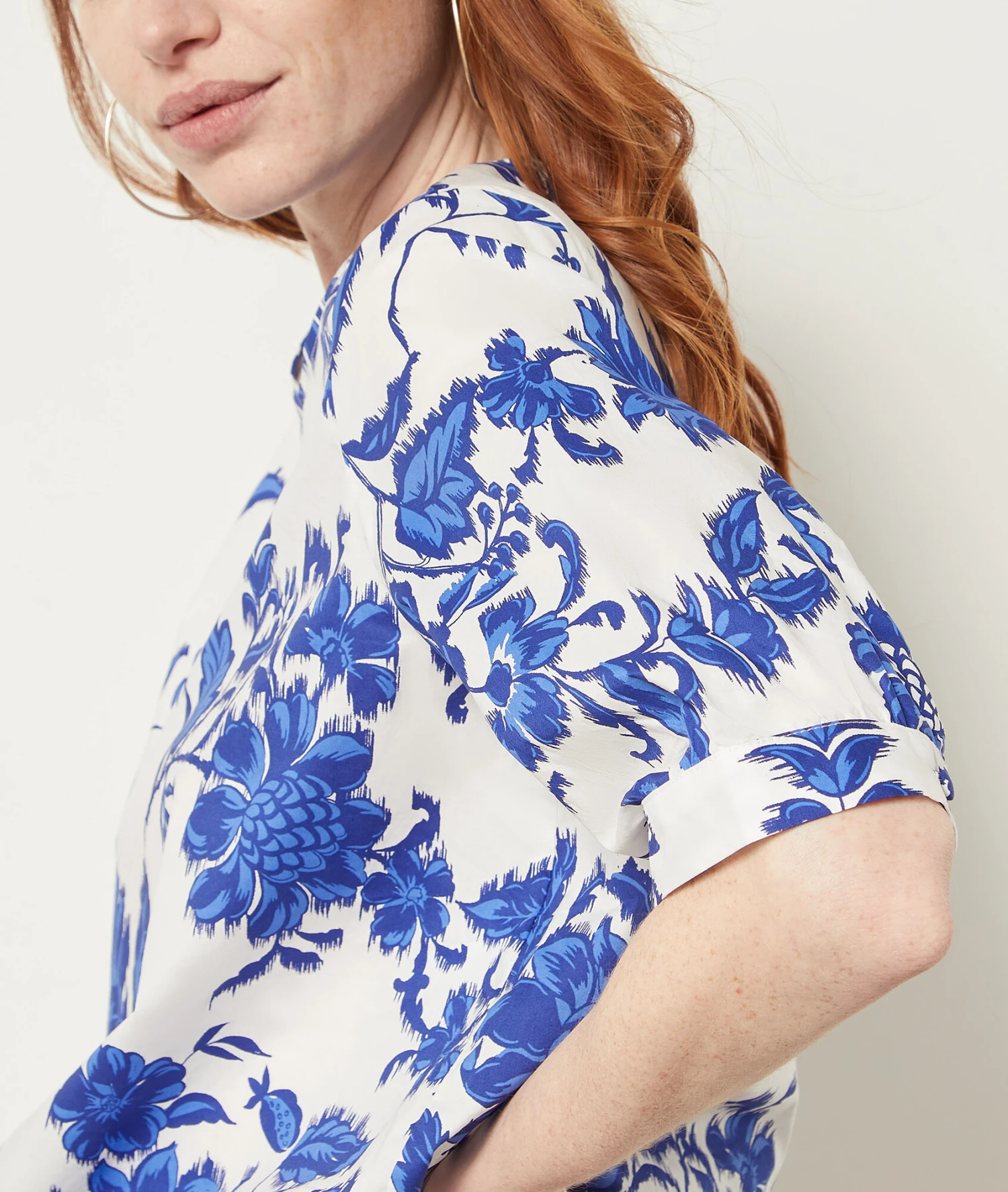 Kurzes Top, 100 % Baumwolle BLAU 4 Kurzes Top, 100 % Baumwolle BLAU – Bild 4