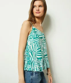 Caraco Mit Print, 100 % Baumwolle SMARAGDGRÜN -Jane Kleidung Geschaft 654017143 c