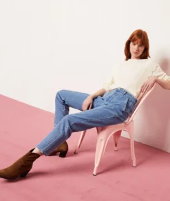 Jeans Im Karottenschnitt BLAU -Jane Kleidung Geschaft 654017322 6