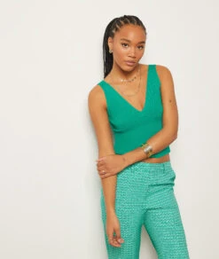 Hose Im Zigarettenschnitt GRÜN -Jane Kleidung Geschaft 654017746 c