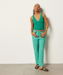 Hose Im Zigarettenschnitt GRÜN