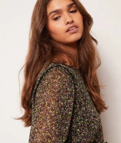 Kleid Mit Print SCHWARZ -Jane Kleidung Geschaft 654017946 b