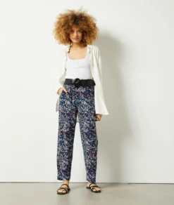 Hose Aus Fließendem Material Mit Print ROSA -Jane Kleidung Geschaft 654019468 6