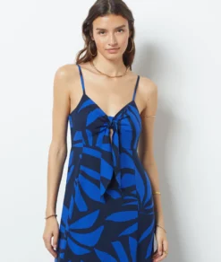 Langes Kleid Mit Print MARINEBLAU 8 Langes Kleid Mit Print MARINEBLAU -Jane Kleidung Geschaft 654019837 b