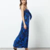 Langes Kleid Mit Print MARINEBLAU