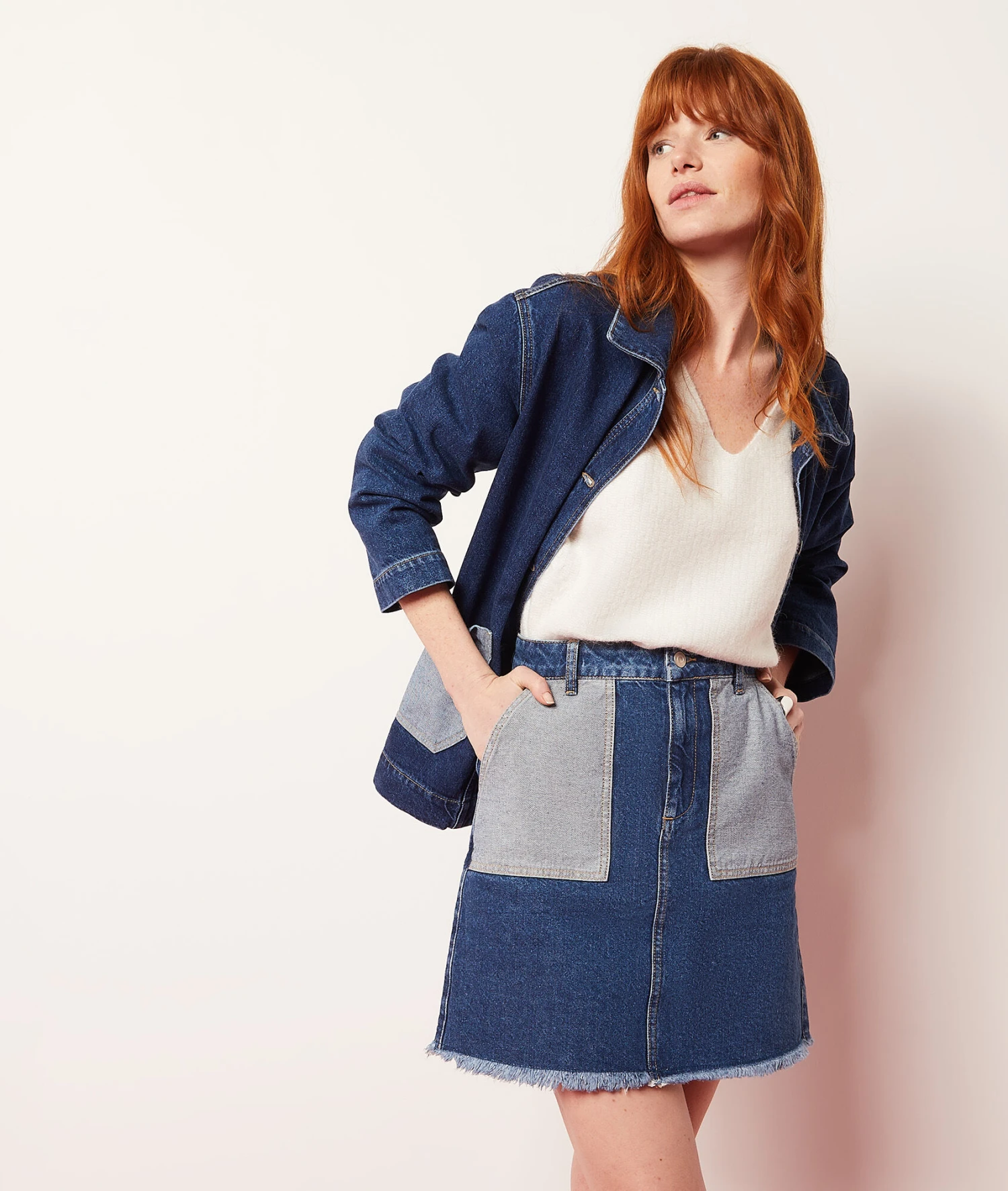 Schmaler Jeansrock BLAU 5 Schmaler Jeansrock BLAU – Bild 5