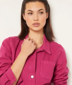 Jeanskleid Zum Binden FUCHSIA -Jane Kleidung Geschaft 654024472 b