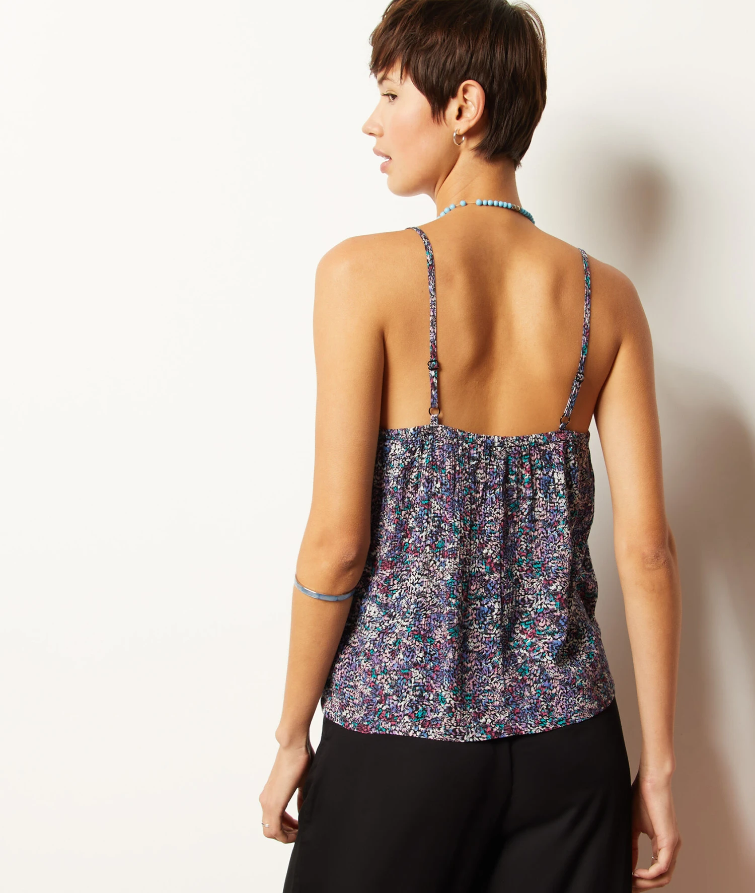 Caraco Mit Trägern Und Print LILA 2 Caraco Mit Trägern Und Print LILA – Bild 2