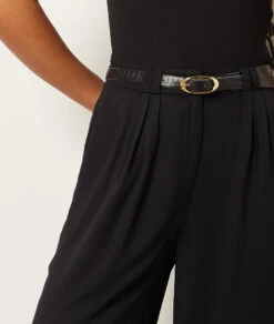 Hose Mit Weitem Schnitt SCHWARZ -Jane Kleidung Geschaft 654027305 b