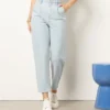 Karottenjeans, 100 % Baumwolle HIMMELBLAU