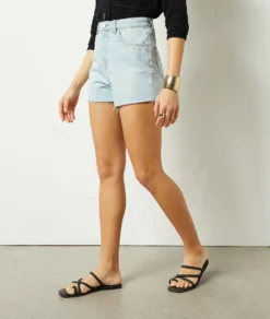 Clover Shorts Aus Jeansstoff Mit Stickereien HIMMELBLAU -Jane Kleidung Geschaft 654032220 c