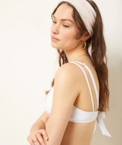 Bikinioberteil – Dreiecksform WEIß -Jane Kleidung Geschaft 654032901 b