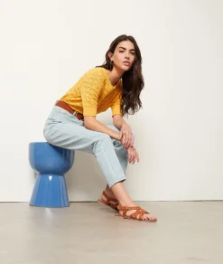 Karottenjeans Mit Gestickten Details HIMMELBLAU -Jane Kleidung Geschaft 654036220 6