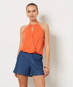 Caraco Zum Binden ORANGE -Jane Kleidung Geschaft 654037363 c