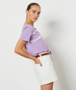 T-shirt Manches Courtes 100% Coton MAUVE