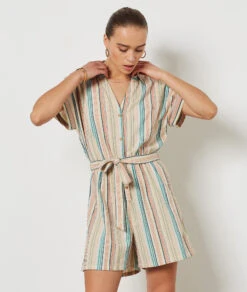 Jumpsuit, 100 % Baumwolle MEHRFARBIG -Jane Kleidung Geschaft 654044890 c