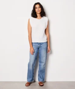 Ärmelloses T-Shirt ECRU -Jane Kleidung Geschaft 654045580 6