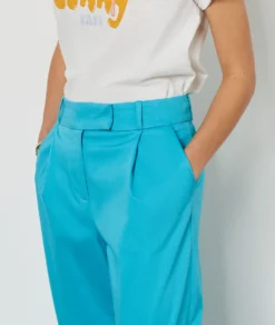 Hose Mit Weitem Schnitt TÜRKIS -Jane Kleidung Geschaft 654063830 6