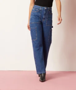 Jeans In Cargo-Schnitt BLAU