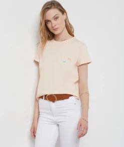 T-Shirt Mit Kurzen Ärmeln, 100 % Baumwolle KORALLE -Jane Kleidung Geschaft 654066062 c