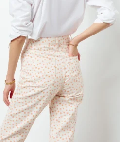 Karottenjeans Mit Gestickten Details ECRU 8 Karottenjeans Mit Gestickten Details ECRU -Jane Kleidung Geschaft 654071539 b