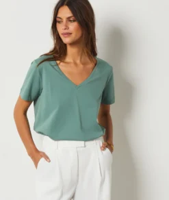 T-shirt Manches Courtes 100% Coton Bio KAKI