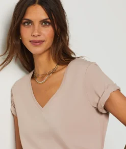 T-shirt Manches Courtes 100% Coton Bio TAUPE