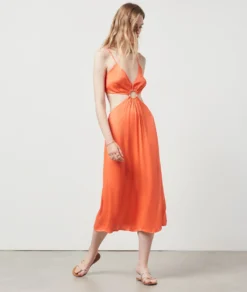 Robe Longue Asymétrique ORANGE -Jane Kleidung Geschaft 654076363 c