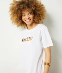 T-Shirt Mit Print Aus 100 % Baumwolle ECRU 9 T-Shirt Mit Print Aus 100 % Baumwolle ECRU -Jane Kleidung Geschaft 654084380 c