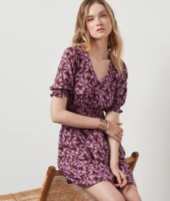 Robe Imprimée MARRON -Jane Kleidung Geschaft 654093787 6