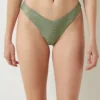 Bikiniunterteil – Brazilian-Bikinihose High-Legs KHAKI