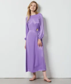 Robe Longue Satinée MAUVE -Jane Kleidung Geschaft 654098411 6