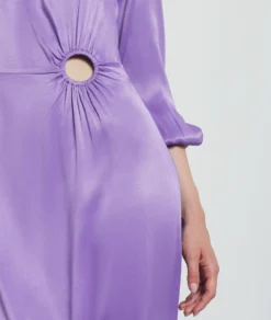 Robe Longue Satinée MAUVE -Jane Kleidung Geschaft 654098411 b