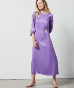 Robe Longue Satinée MAUVE -Jane Kleidung Geschaft 654098411 c