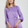 Robe Longue Satinée MAUVE