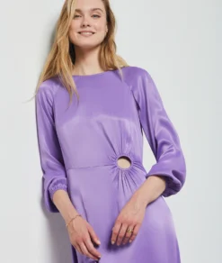 Robe Longue Satinée MAUVE