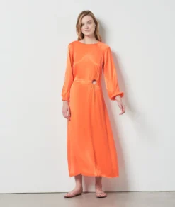 Robe Longue Satiné ORANGE -Jane Kleidung Geschaft 654098463 6
