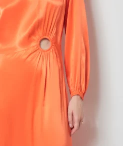 Robe Longue Satiné ORANGE -Jane Kleidung Geschaft 654098463 b