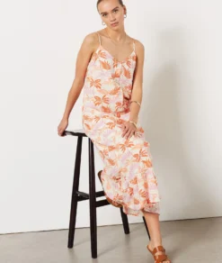 Langes Kleid Mit Print KORALLE -Jane Kleidung Geschaft 654102606 c