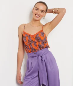 Caraco à Fines Bretelles BRIQUE -Jane Kleidung Geschaft 654103769 c