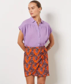 Jupe Portefeuille Imprimée BRIQUE -Jane Kleidung Geschaft 654103869 c