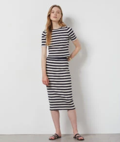 Jupe Longue Côtelé NOIR