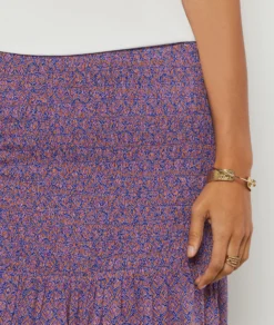 Jupe Imprimée à Volants MARINE -Jane Kleidung Geschaft 654144037 b