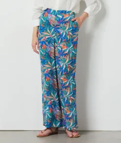 Pantalon Fluide Imprimé BLEU -Jane Kleidung Geschaft 654144636 6