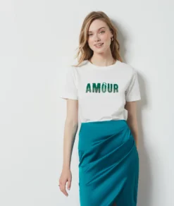 T-shirt Manches Courtes 100% Coton ECRU -Jane Kleidung Geschaft 654145380 c